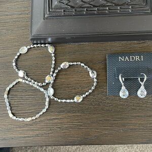 Nadri Earrings and bracelets set